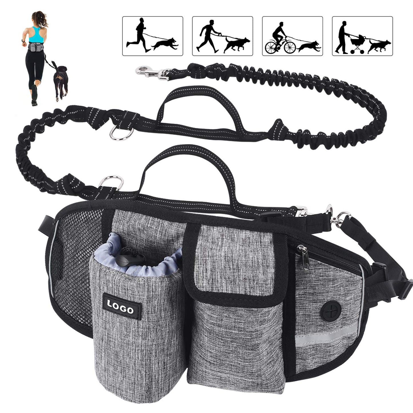 Hands-Free Dog Walking Waist Harness
