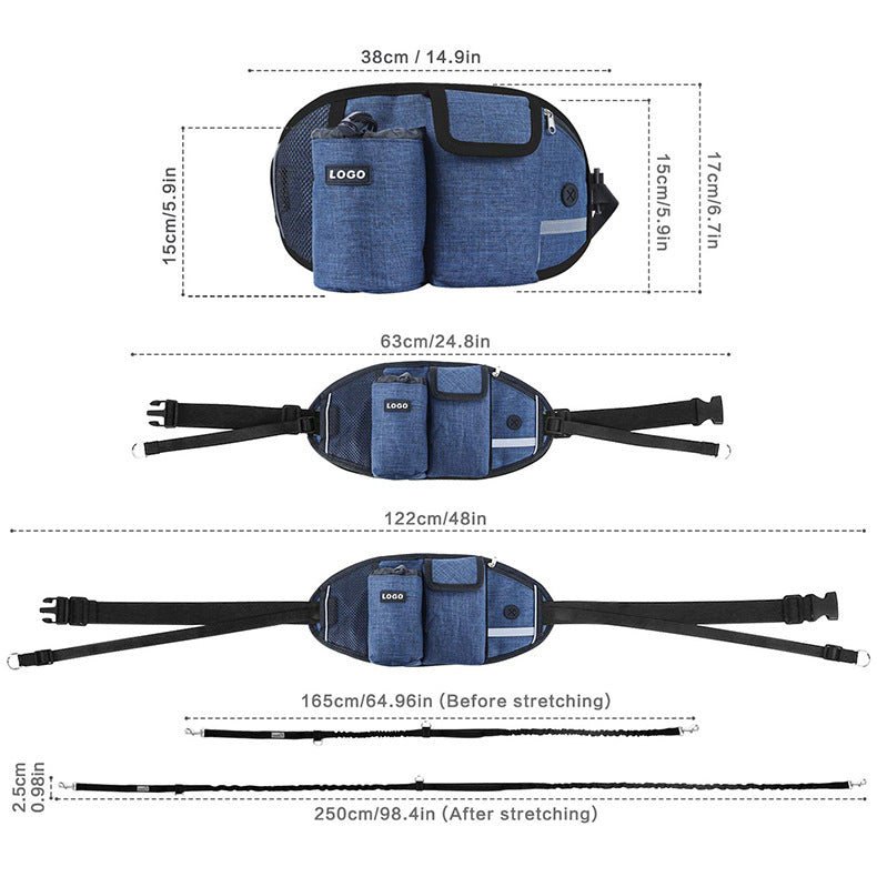 Hands-Free Dog Walking Waist Harness